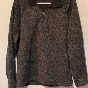 Eddie Bauer Men's Charcoal Zip-Up Sweater